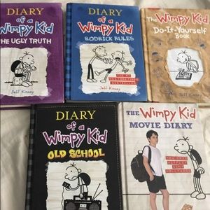 5 New Diary of a Wimpy Kid Hardcover Books